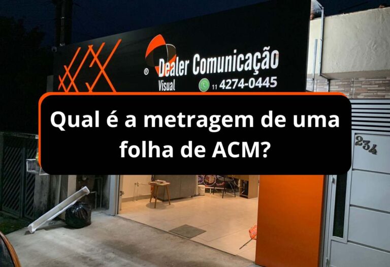 Qual é a metragem de uma folha de ACM?